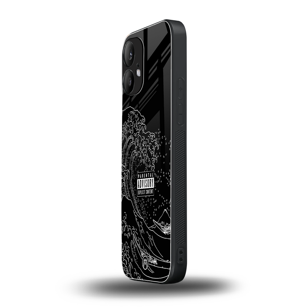 mono waves back phone cover | glass case for nothing phone 2