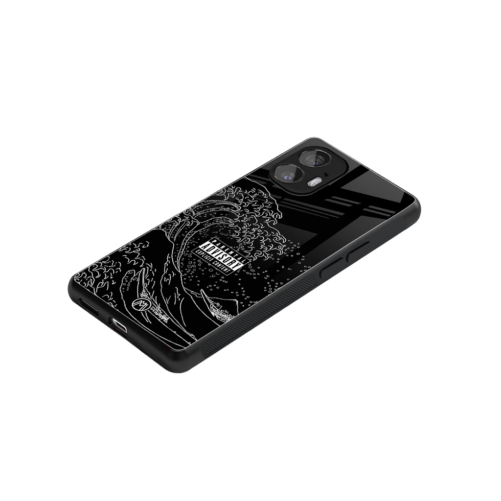 mono waves back phone cover | glass case for nothing phone 2