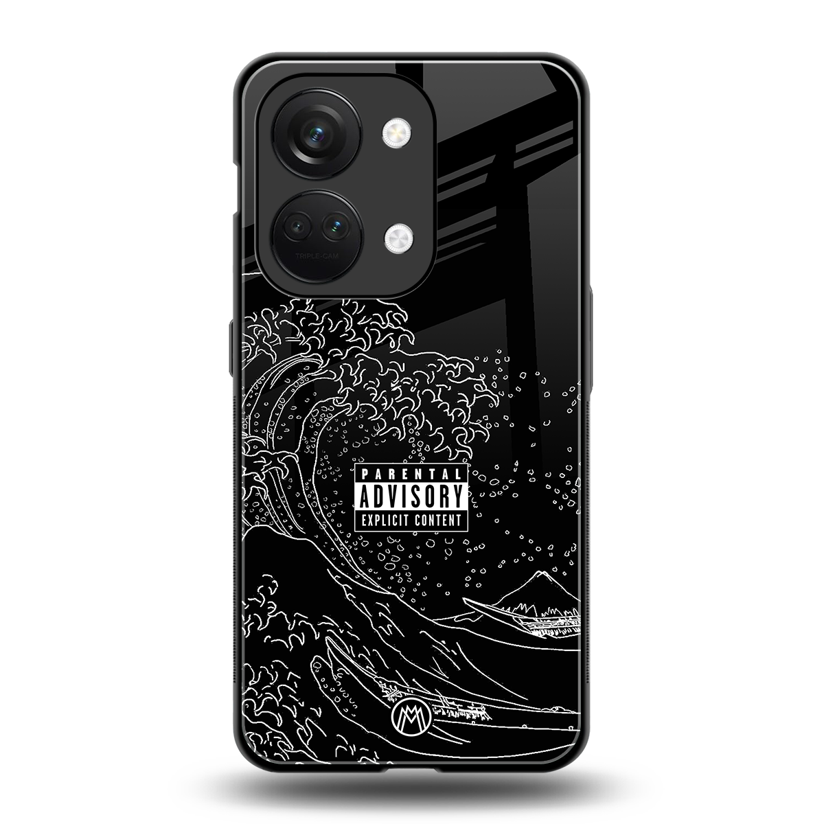 mono waves back phone cover | glass case for oneplus nord 3