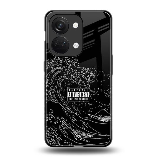 mono waves back phone cover | glass case for oneplus nord 3