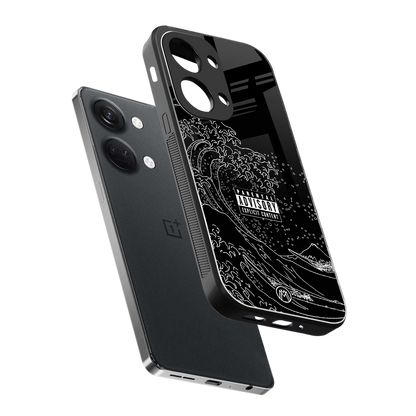 mono waves back phone cover | glass case for oneplus nord 3
