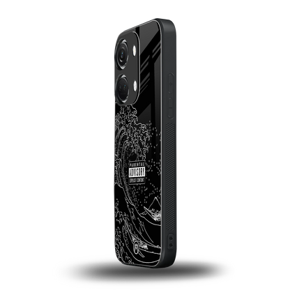 mono waves back phone cover | glass case for oneplus nord 3