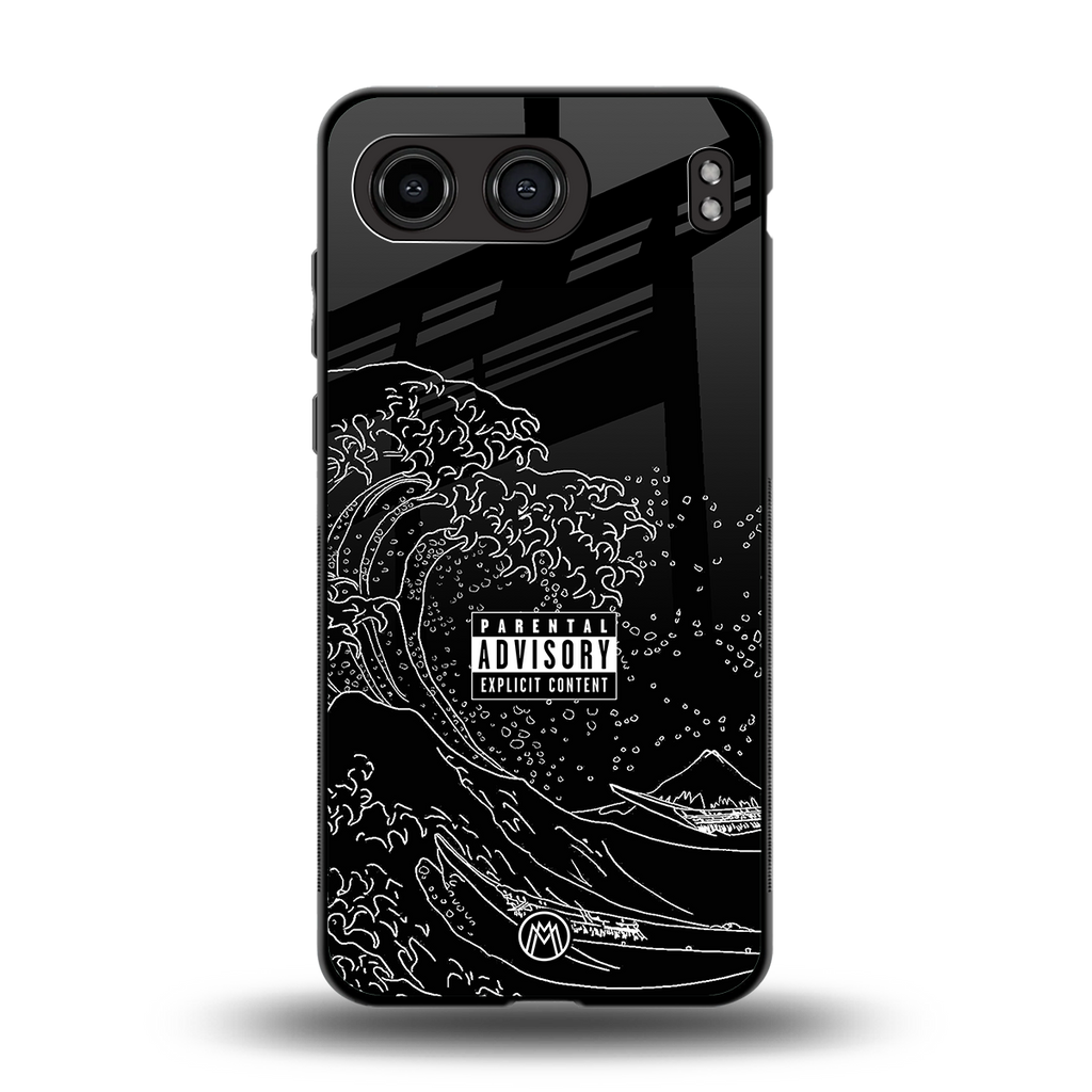 mono waves back phone cover | glass case for oneplus nord 4