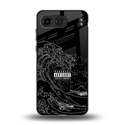 mono waves back phone cover | glass case for oneplus nord 4