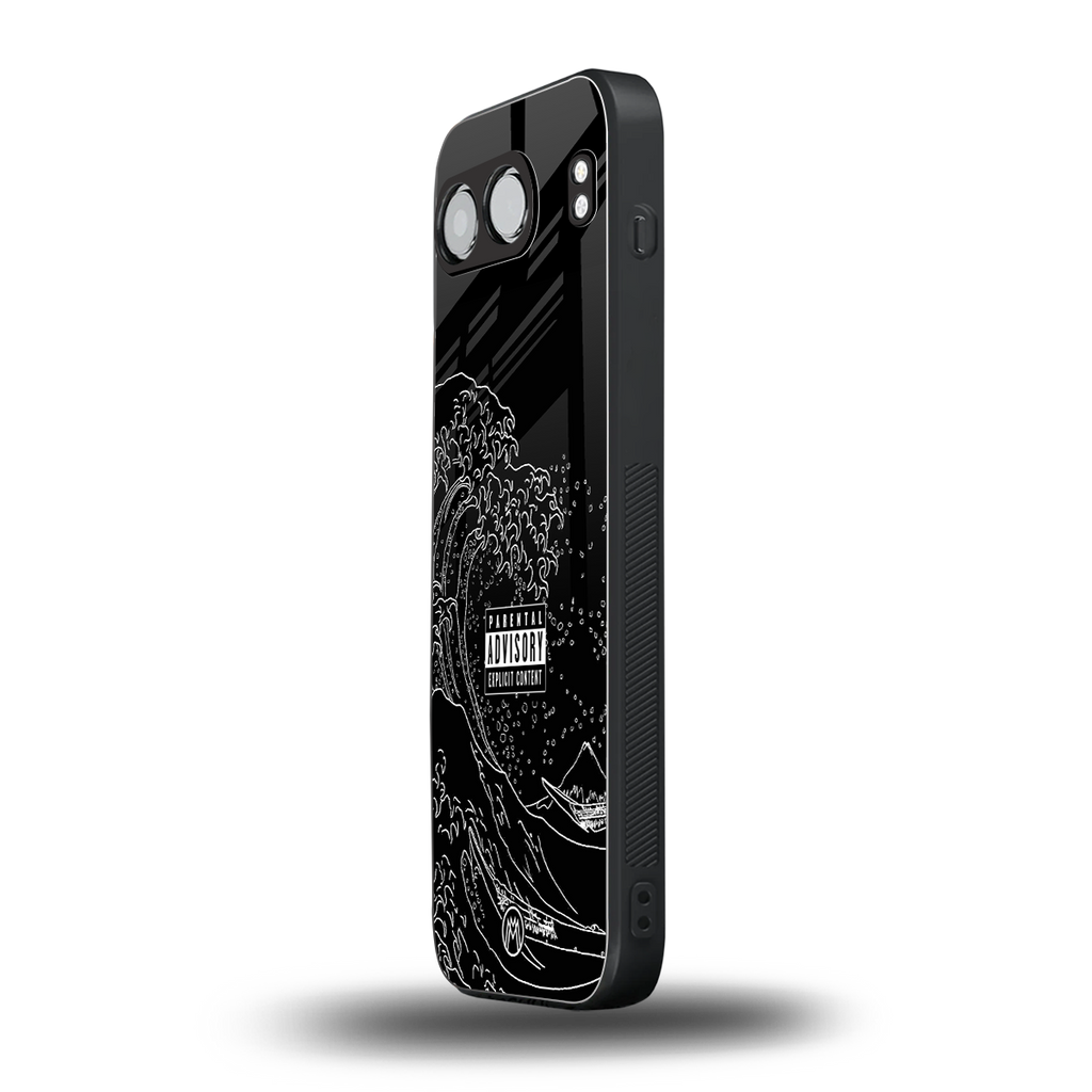 mono waves back phone cover | glass case for oneplus nord 4