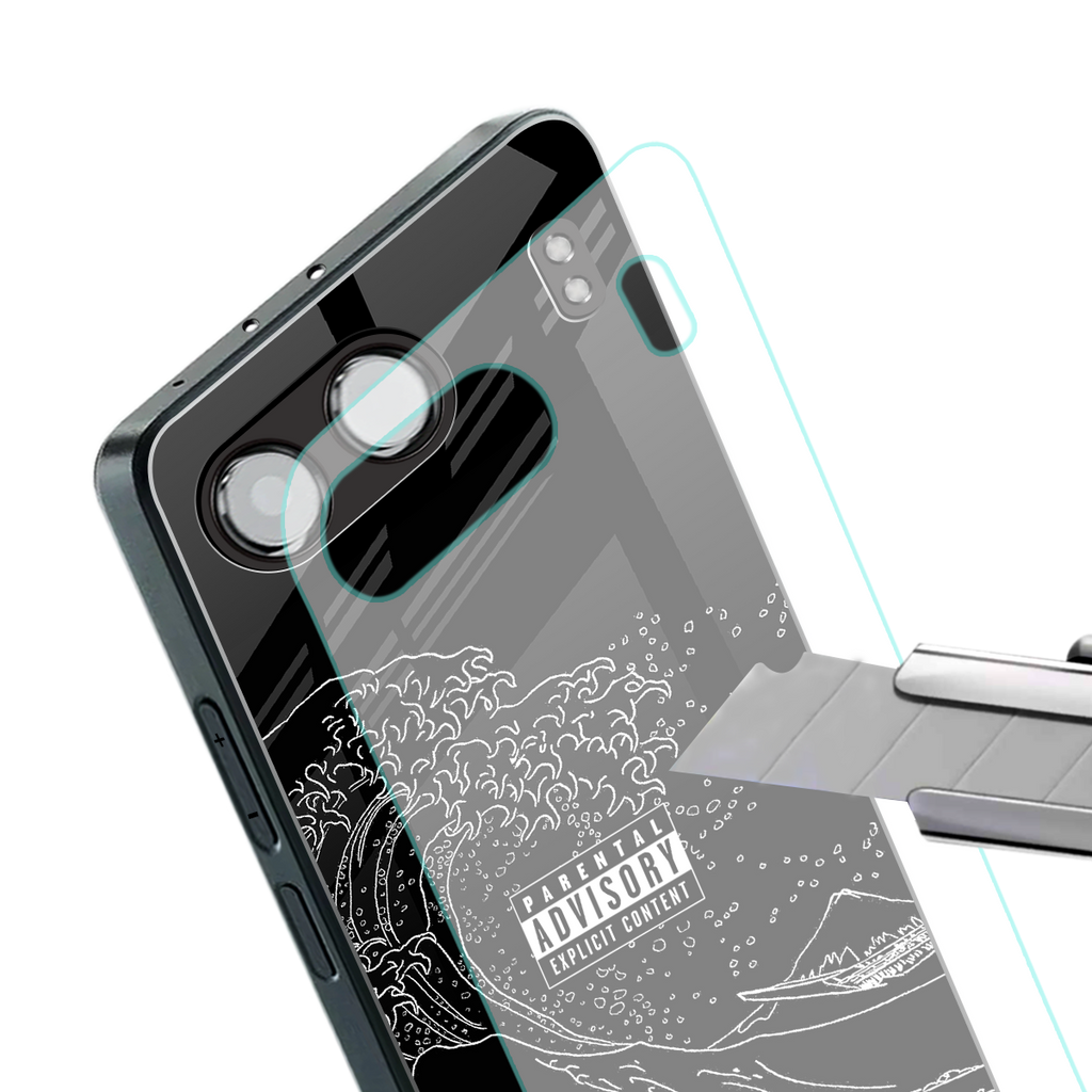 mono waves back phone cover | glass case for oneplus nord 4