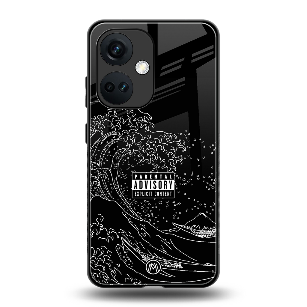 mono waves back phone cover | glass case for oneplus nord ce 3