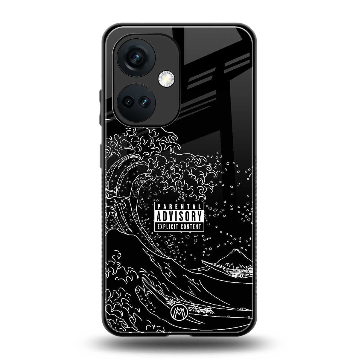 mono waves back phone cover | glass case for oneplus nord ce 3