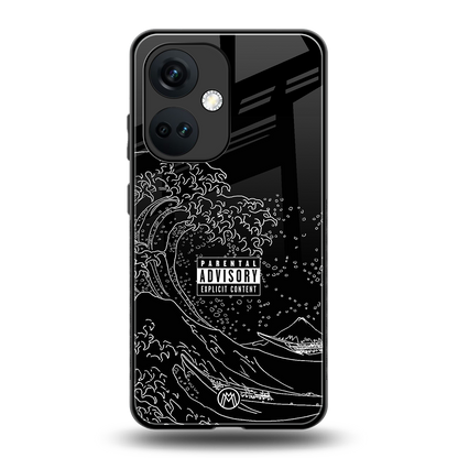 mono waves back phone cover | glass case for oneplus nord ce 3
