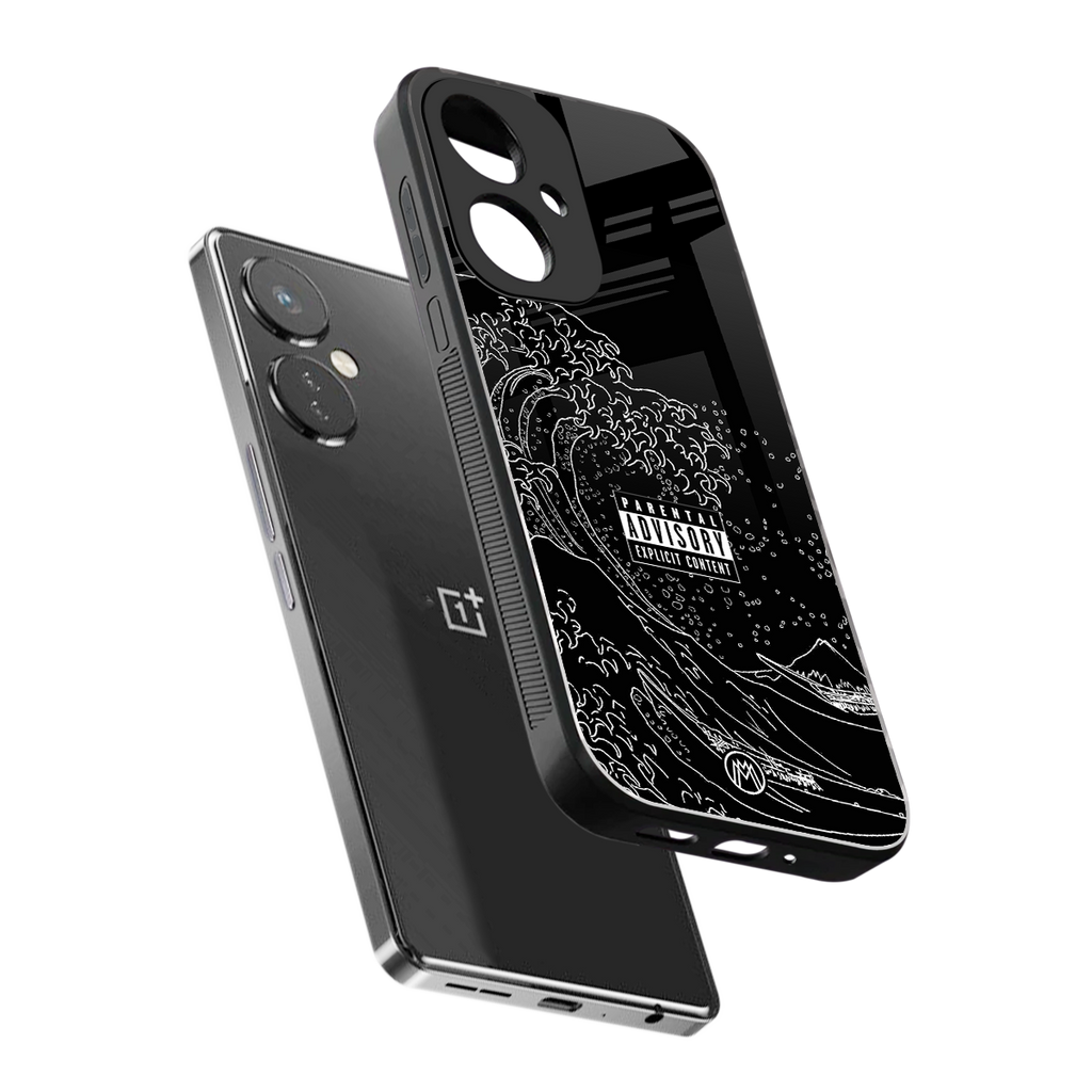 mono waves back phone cover | glass case for oneplus nord ce 3