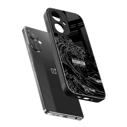 mono waves back phone cover | glass case for oneplus nord ce 3