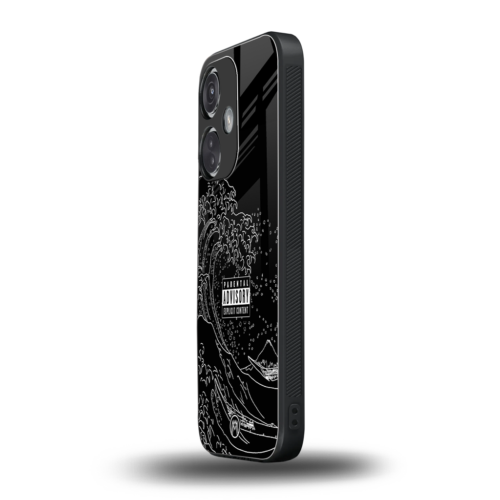 mono waves back phone cover | glass case for oneplus nord ce 3