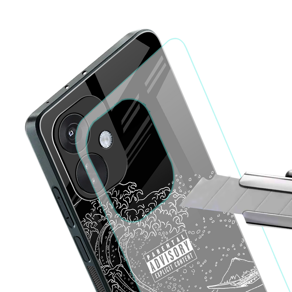 mono waves back phone cover | glass case for oneplus nord ce 3