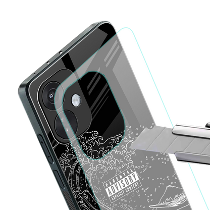 mono waves back phone cover | glass case for oneplus nord ce 3