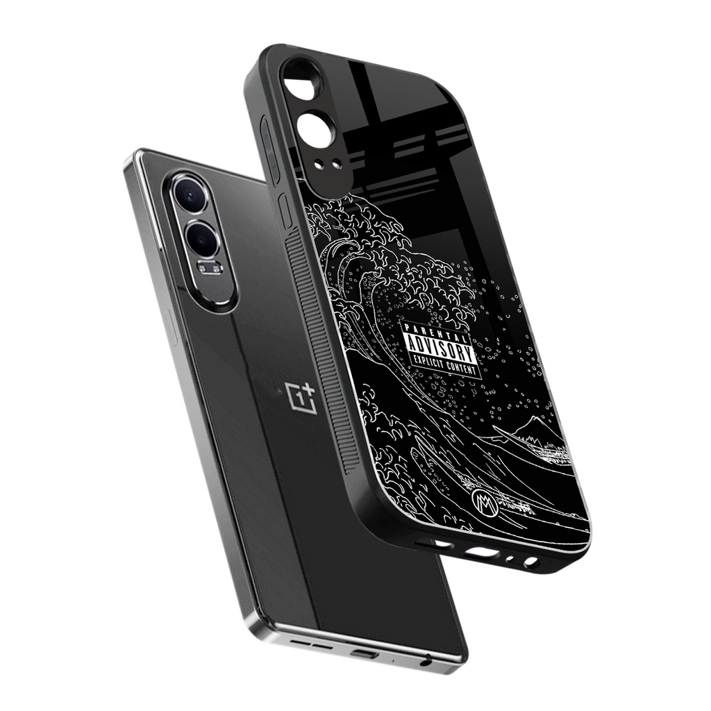 mono waves back phone cover | glass case for oneplus nord ce 4 lite