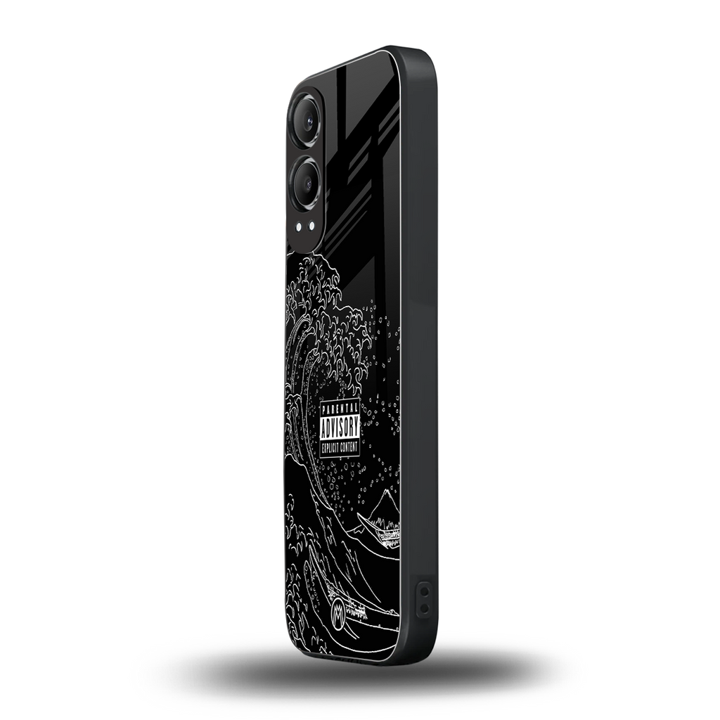 mono waves back phone cover | glass case for oneplus nord ce 4 lite