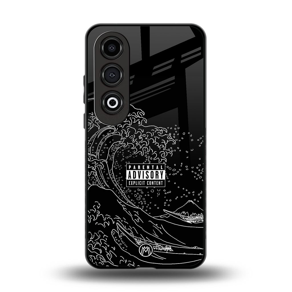 mono waves back phone cover | glass case for oneplus nord ce 4