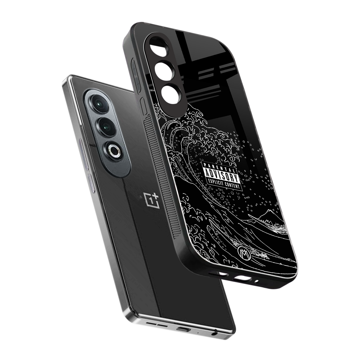 mono waves back phone cover | glass case for oneplus nord ce 4