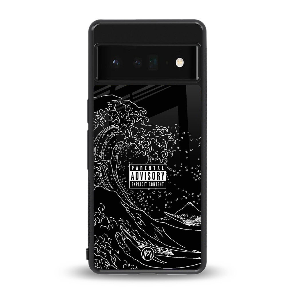mono waves back phone cover | glass case for google pixel 6 pro