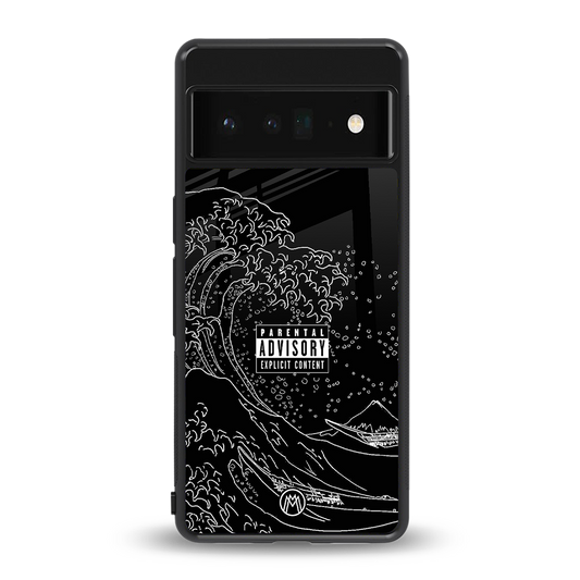 mono waves back phone cover | glass case for google pixel 6 pro