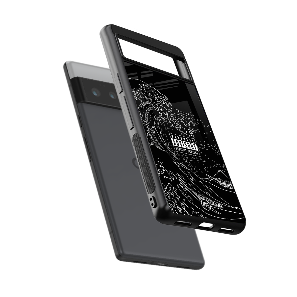 mono waves back phone cover | glass case for google pixel 6 pro