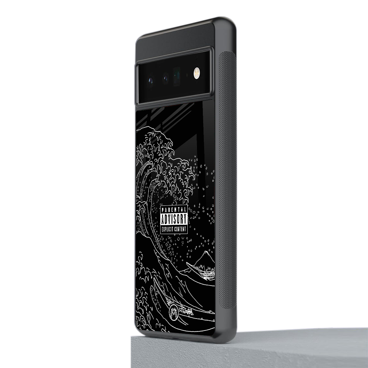 mono waves back phone cover | glass case for google pixel 6 pro