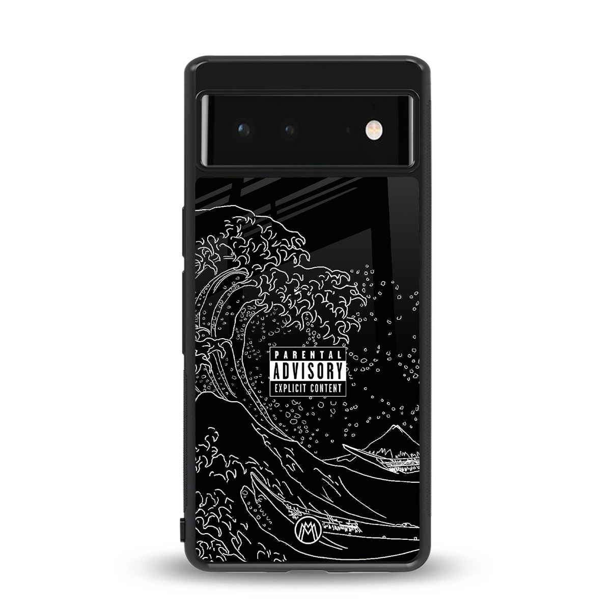 mono waves back phone cover | glass case for google pixel 6