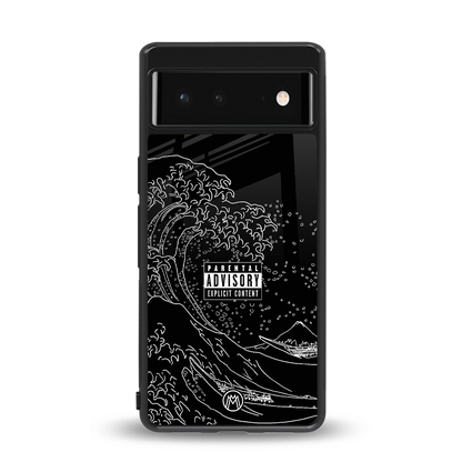 mono waves back phone cover | glass case for Google Pixel 6A