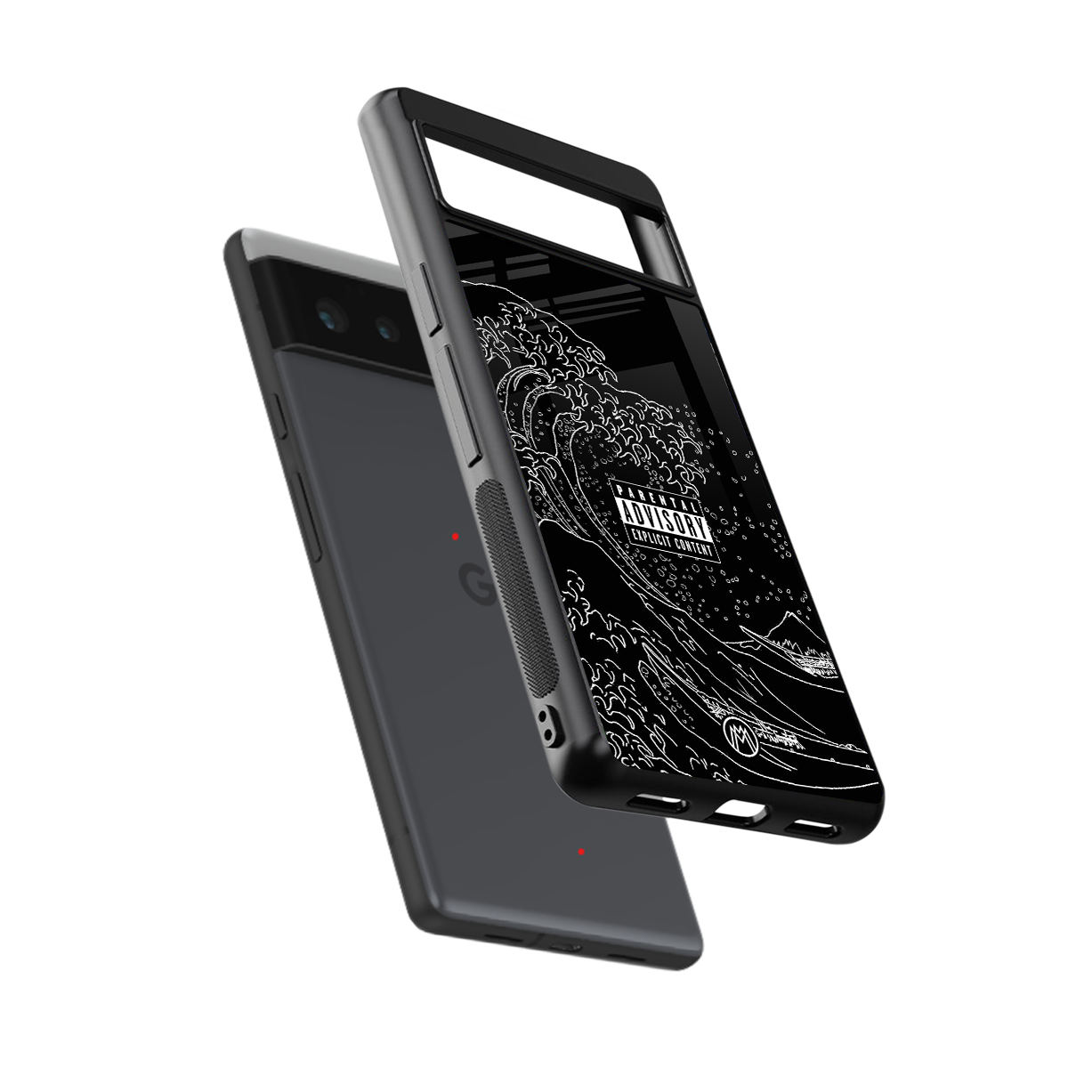 mono waves back phone cover | glass case for google pixel 6