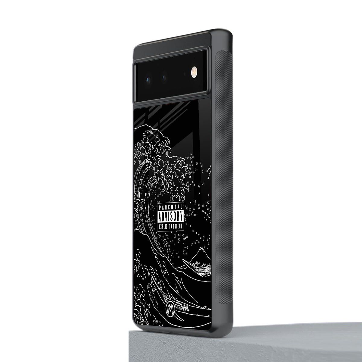 mono waves back phone cover | glass case for google pixel 6