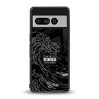 mono waves back phone cover | glass case for google pixel 7 pro