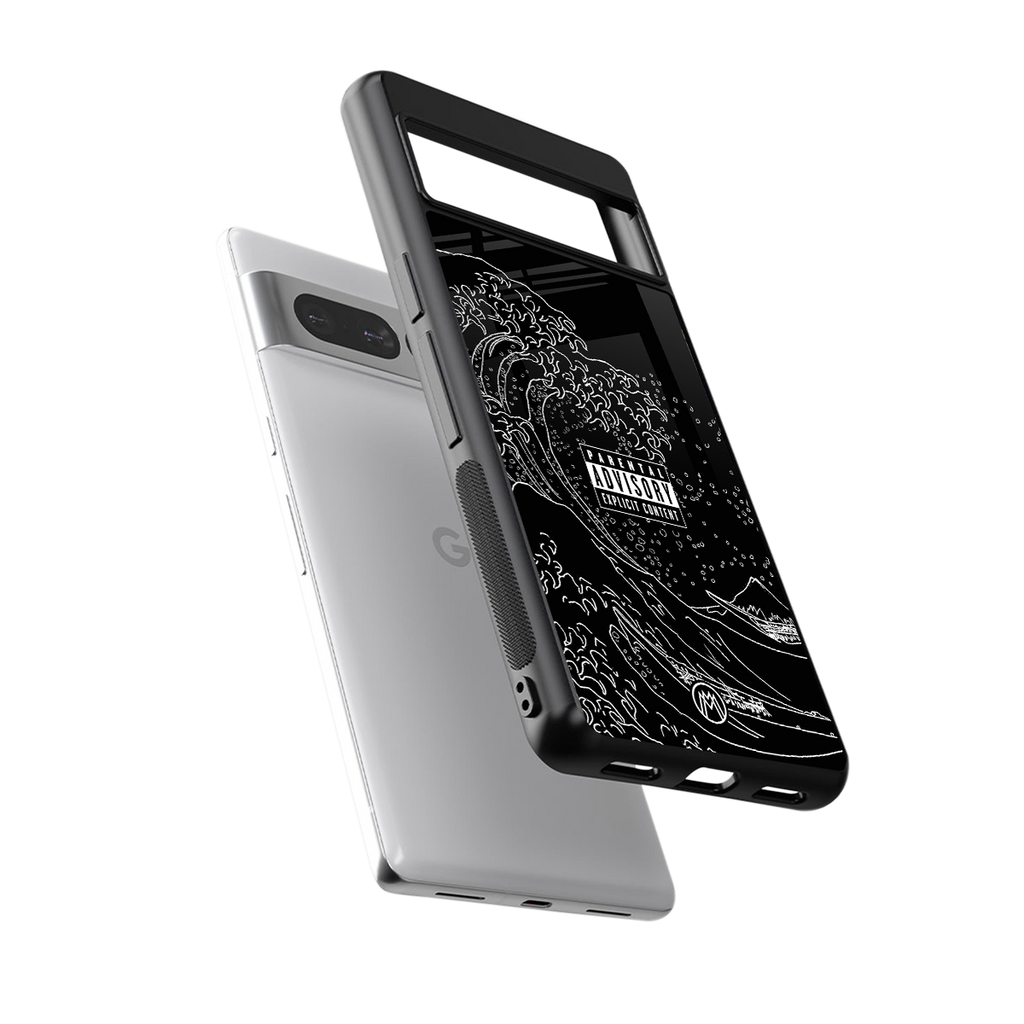 mono waves back phone cover | glass case for google pixel 7 pro