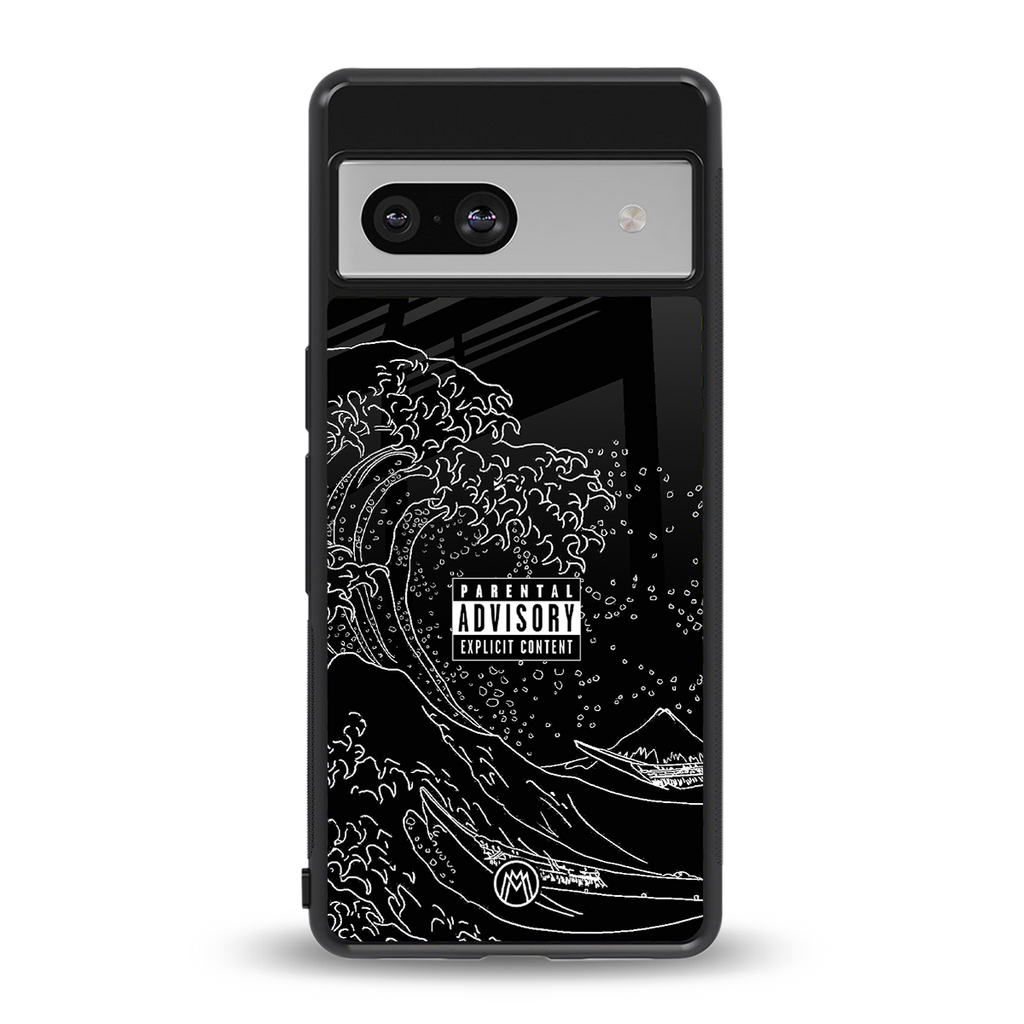mono waves back phone cover | glass case for Google Pixel 7
