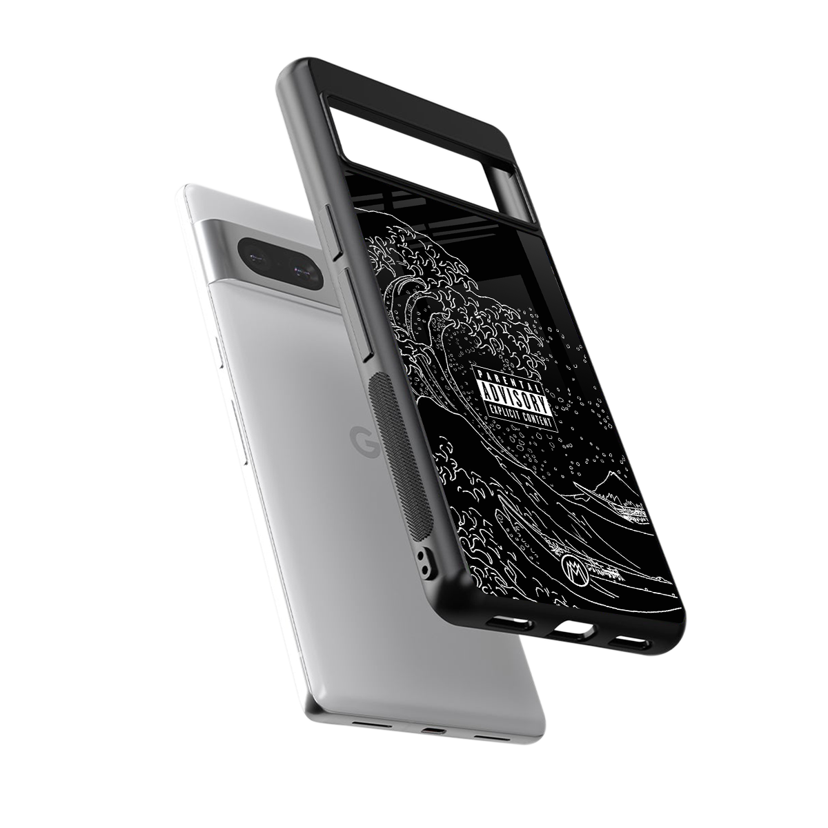 mono waves back phone cover | glass case for Google Pixel 7