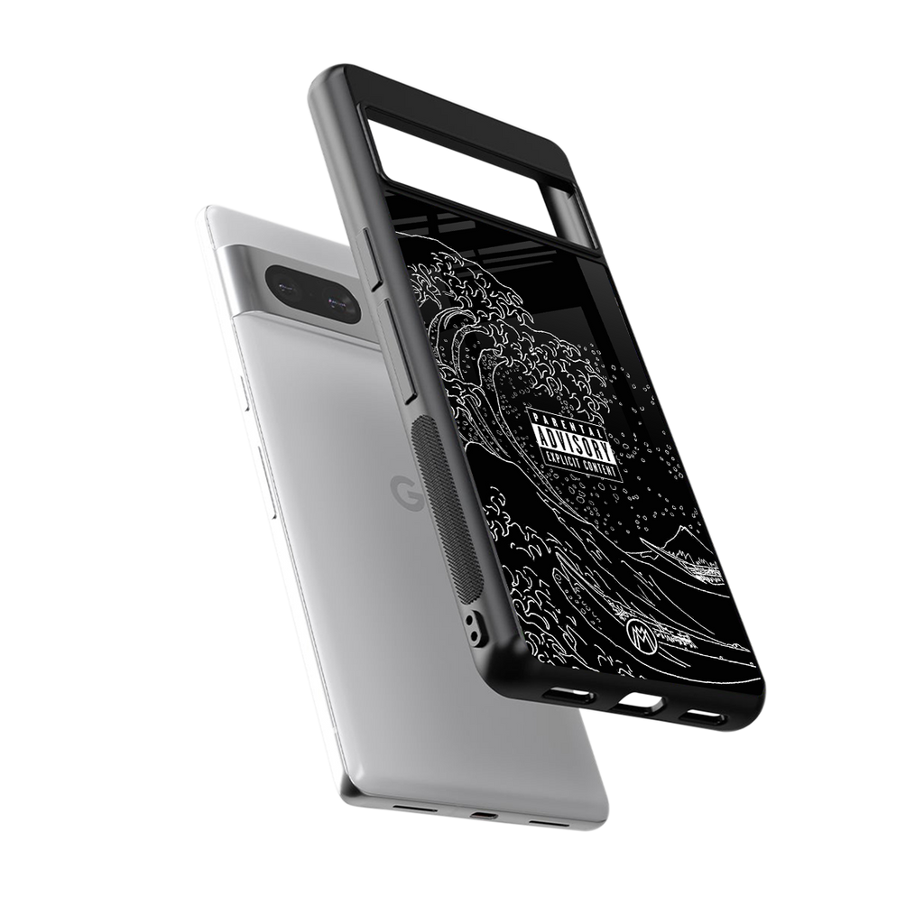 mono waves back phone cover | glass case for Google Pixel 7A