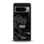 mono waves back phone cover | glass case for google pixel 8 pro