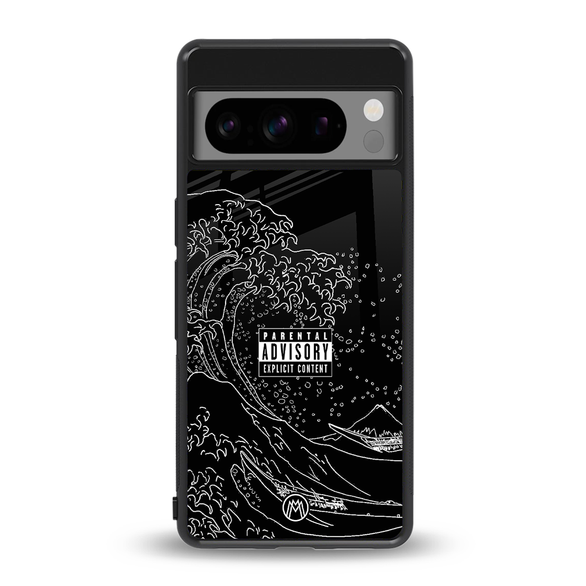 mono waves back phone cover | glass case for google pixel 8 pro