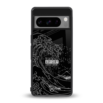 mono waves back phone cover | glass case for google pixel 8 pro