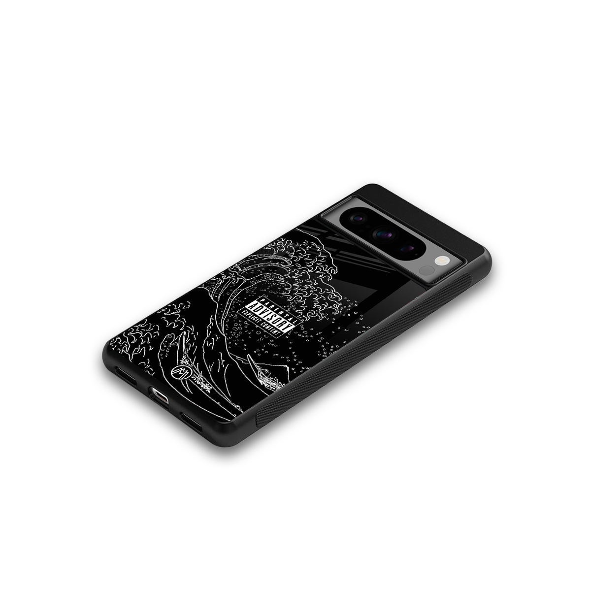 mono waves back phone cover | glass case for google pixel 8 pro