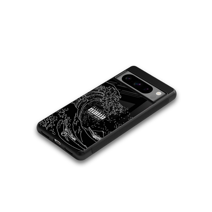 mono waves back phone cover | glass case for google pixel 8 pro