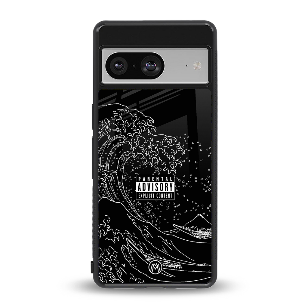 mono waves back phone cover | glass case for Google Pixel 8
