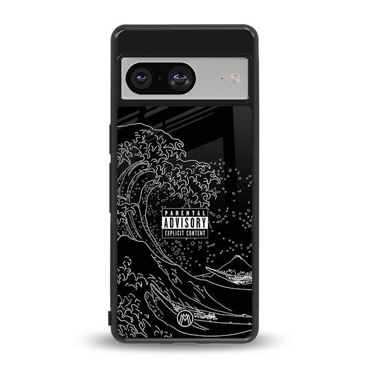 mono waves back phone cover | glass case for Google Pixel 8