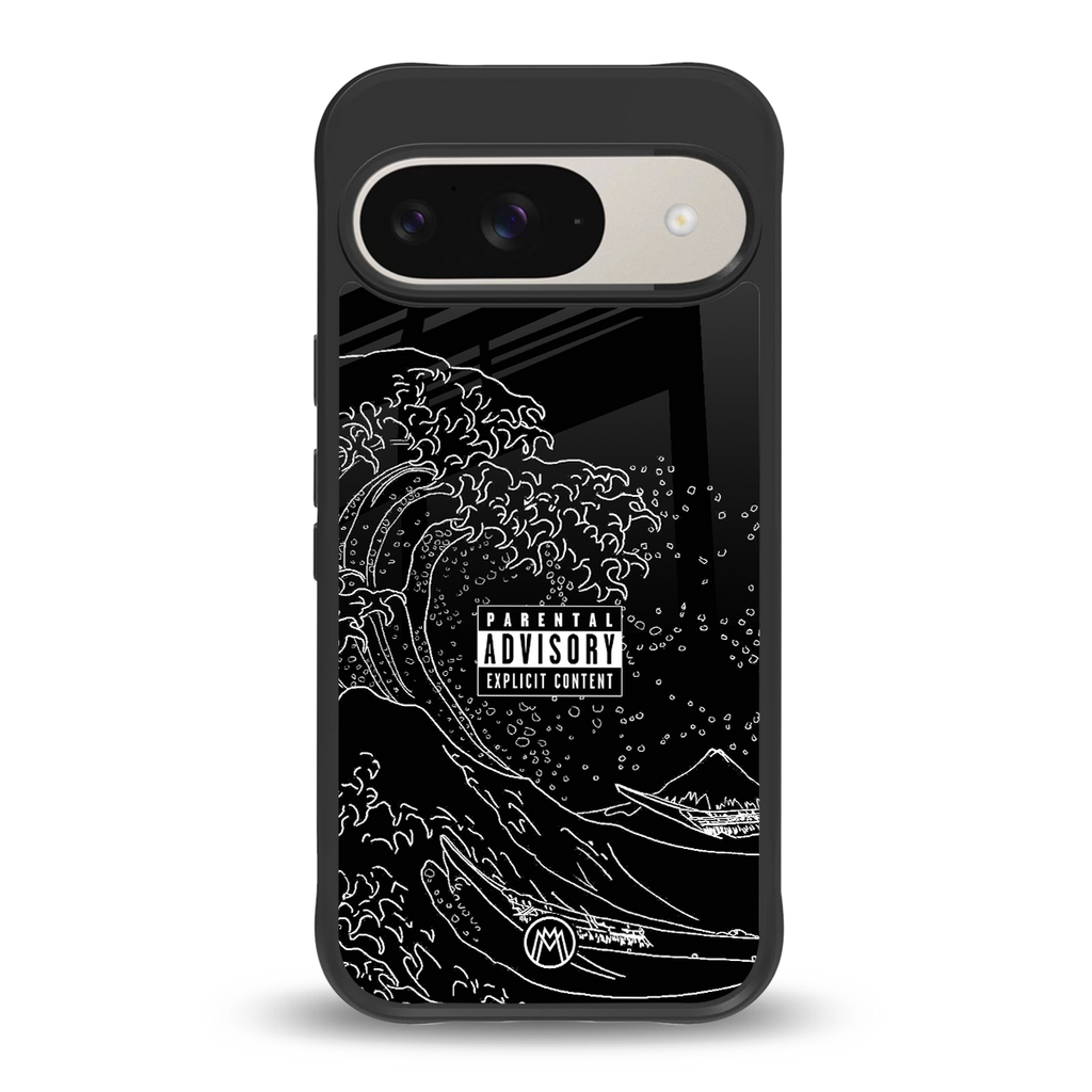 mono waves back phone cover | glass case for google pixel 9