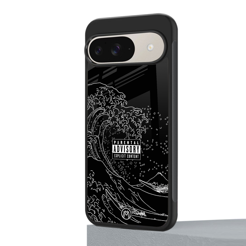 mono waves back phone cover | glass case for google pixel 9