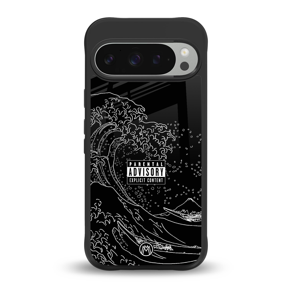 mono waves back phone cover | glass case for google pixel 9 pro xl