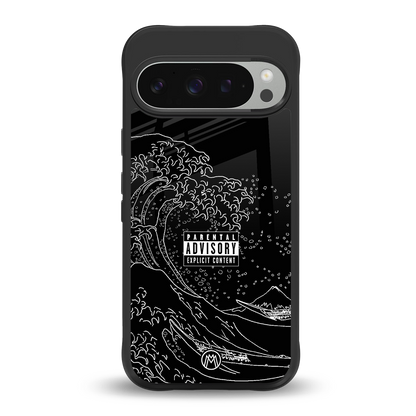 mono waves back phone cover | glass case for google pixel 9 pro xl