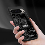 mono waves back phone cover | glass case for google pixel 9 pro xl