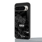 mono waves back phone cover | glass case for google pixel 9 pro xl