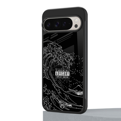 mono waves back phone cover | glass case for google pixel 9 pro xl