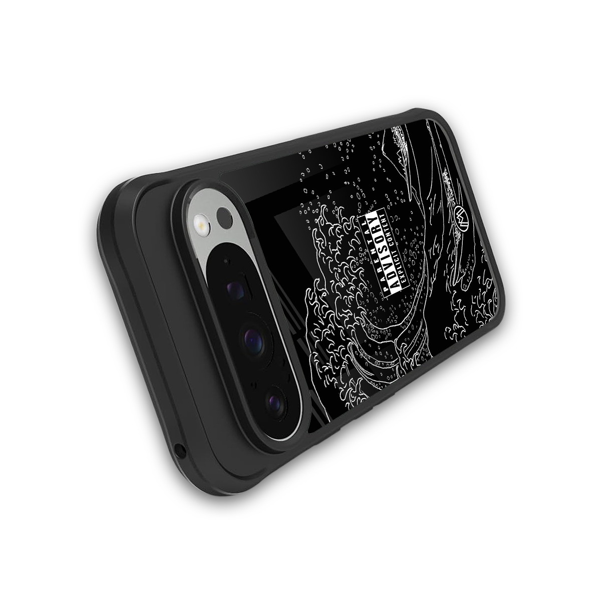mono waves back phone cover | glass case for google pixel 9 pro xl